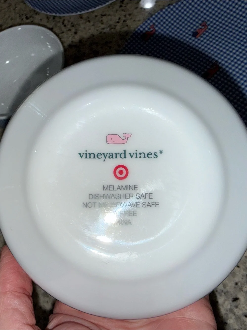 Vineyard Vines for Target melamine bowls and plates